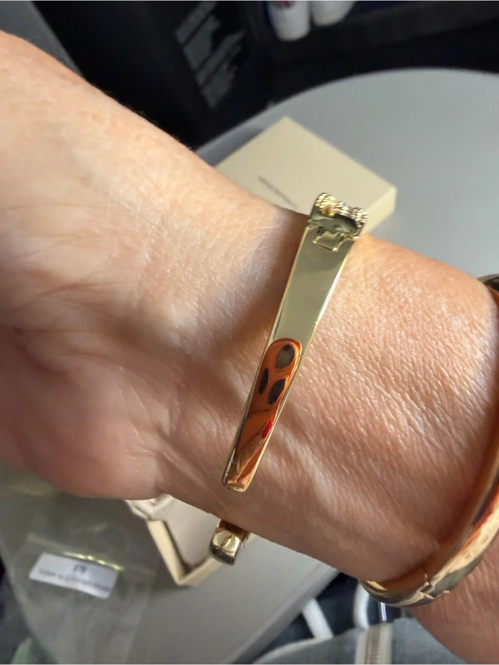 Freida Rothman Gold Crystal Tennis Bracelet new